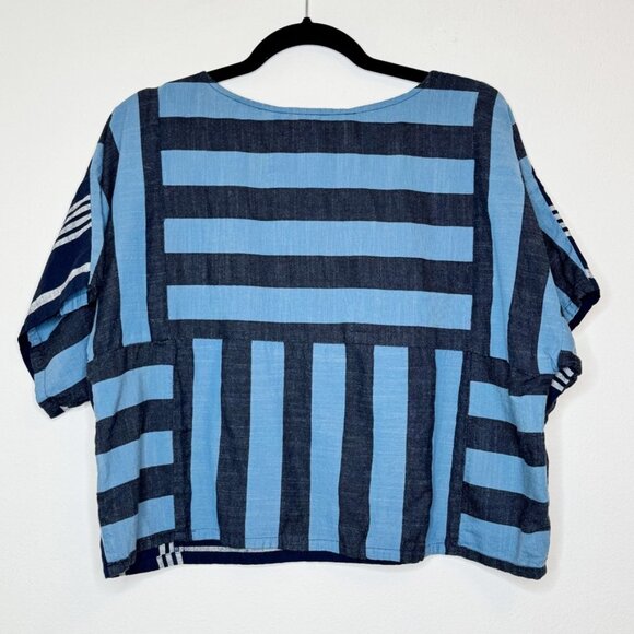 Ace & Jig Clarke Top Selvedge Striped Cotton Size M - Picture 4 of 15